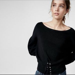 🖤EXPRESS BALLOON SLEEVE CORSET SWEATER🖤